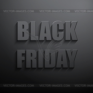 Black friday sales typographic poster - vector image