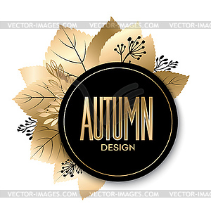 Gold fall design - royalty-free vector image