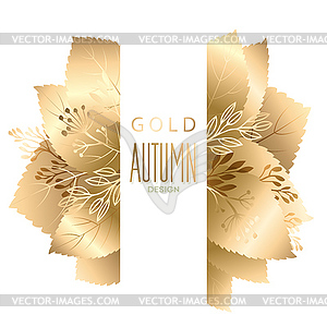 Gold fall design - vector clip art