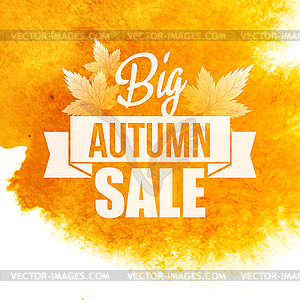 Autumn background with leaves - vector image