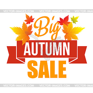 Autumn background with leaves - vector EPS clipart