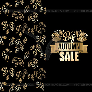 Gold fall design - vector clipart