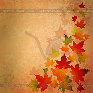 Abstract autumn vintage background - vector clip art