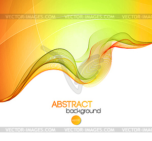 Abstract transparent wave background - vector clip art