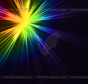 Abstract flash star light. Colorful exploding - color vector clipart