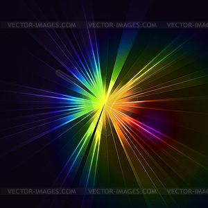 Abstract flash star light. Colorful exploding - vector clip art