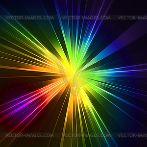 Abstract flash star light. Colorful exploding - vector clipart