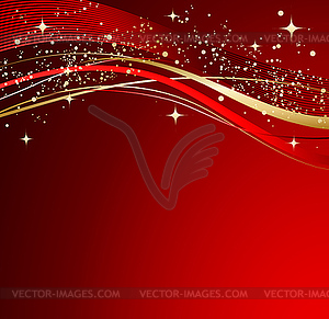 Red christmas abstract background - vector clipart