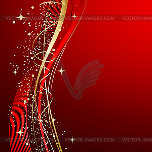 Red christmas abstract background - color vector clipart