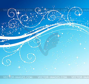 Blue winter abstract background - vector image