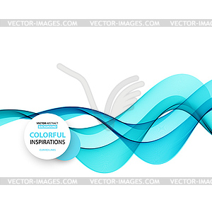 Smooth wave stream line abstract header layout - color vector clipart