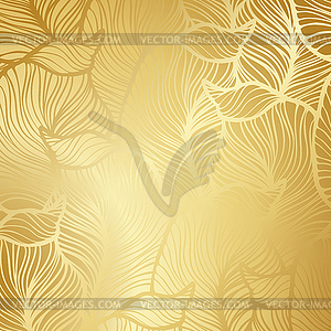 Luxury golden floral wallpaper - vector clipart