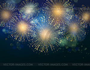 Holiday Fireworks Background - royalty-free vector image