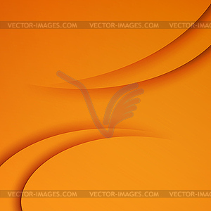 Orange Abstract background with curves lines - vector clipart
