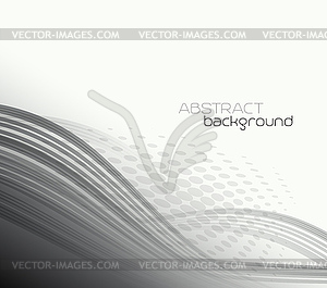 Abstract template background with curved wave - vector image