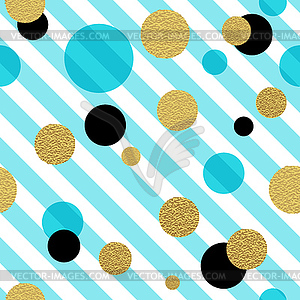 Classic dotted seamless gold glitter pattern - color vector clipart