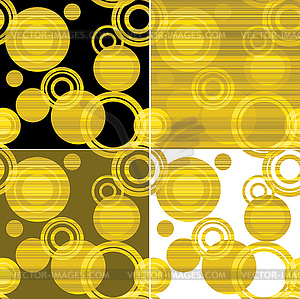 Classic dotted seamless gold pattern - royalty-free vector clipart