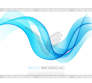 Abstract template background with blue curved wave - vector clip art