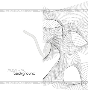 Abstract template background with wave - white & black vector clipart