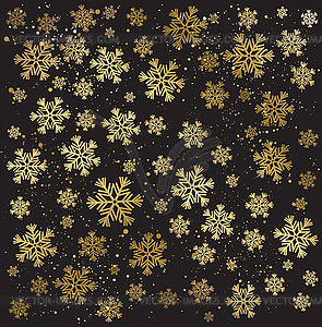 Gold winter abstract background - royalty-free vector clipart