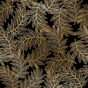 Abstract vintage seamless damask pattern - vector clipart