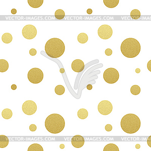 Classic dotted seamless gold glitter pattern - vector clipart