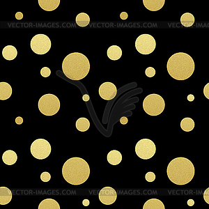 Classic dotted seamless gold glitter pattern - vector image