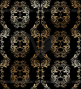 Abstract vintage seamless damask pattern - vector EPS clipart