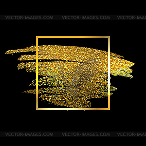 Gold Texture Paint Stain  - vector clipart