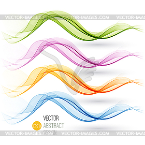 Set of abstract waves - vector clipart