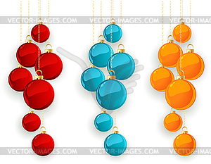 Набор цветных Рождеством блесна - векторный графический клипарт