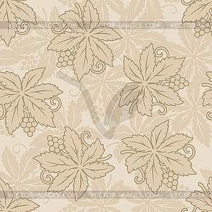 Retro grapes seamless background - vector clipart