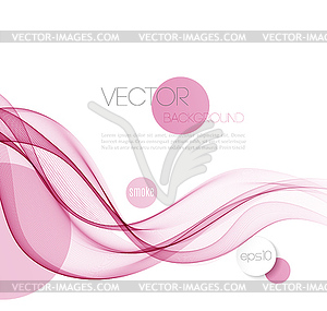 Abstract smoky waves background. Template brochure - vector clipart