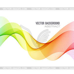 Abstract curved lines background. Template - vector image