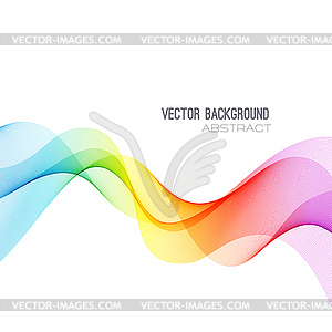 Abstract curved lines background. Template - vector image