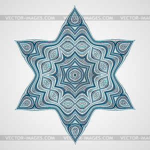 Ethnic Mandala - color vector clipart