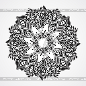 Ethnic Fractal Mandala - vector clipart