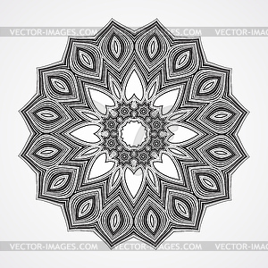 Ethnic Fractal Mandala - vector image