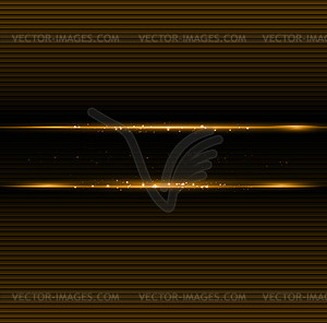 Abstract dark background with gold color light - vector image