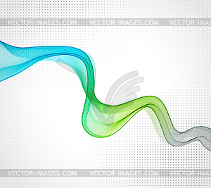 Abstract transparent wave background - vector clip art