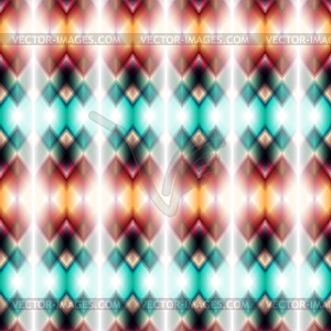 Seamless ikat ethnic pattern - color vector clipart