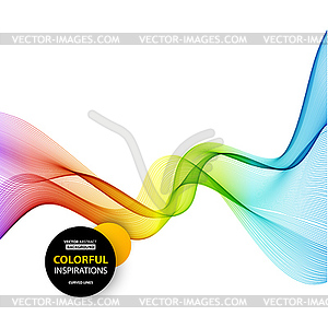 Abstract curved lines background. Template - vector clip art