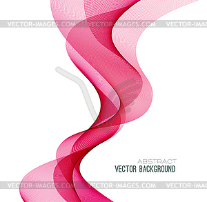 Abstract curved lines background. Template - vector clipart