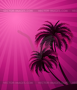 Sunset background - vector clipart