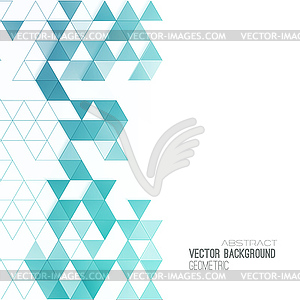 Abstract color triangles poster - vector image