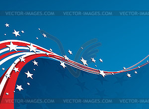 American Flag, patriotic background - vector image