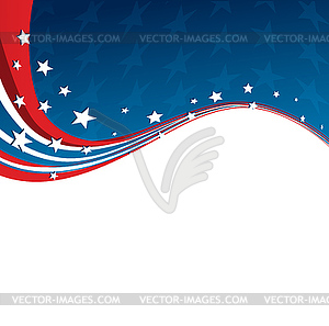 American Flag, patriotic background - vector clip art