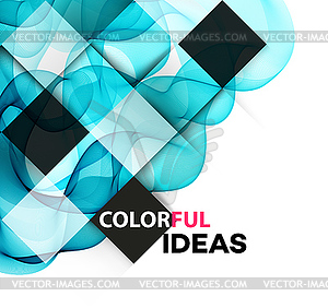 Abstract curved lines background. Template - vector image