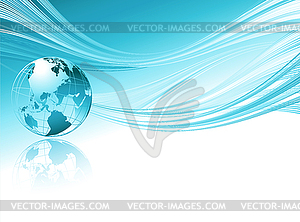 Бизнес элегантный абстрактного фона с глобусом - векторный клипарт / векторное изображение