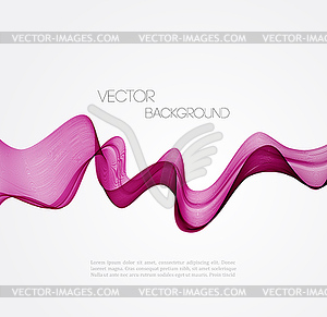 Abstract curved lines background. Template - vector image